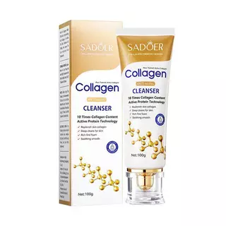 [ซื้อ 1 แถม 2] โฟมล้างหน้าคอลลาเจน COLLAGEN คลีนเซอร์ เนื้อโฟมละเอียด ล้างออกอย่างล้ำลึก ชุ่มชื่น 100g การควบคุมความมัน