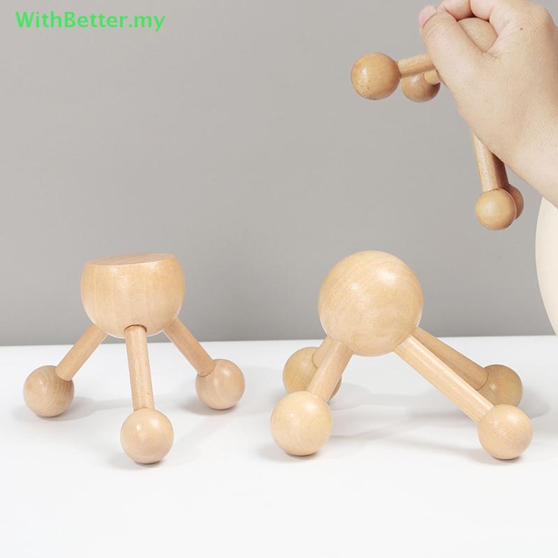 ด้วยดีกว่า 1 ชิ้นคอกลับ 3/4-Leg นวด Roller หัวไม้นวดหนังศีรษะ Octopus Claws ผ่อนคลาย SPA เครื่องมือส