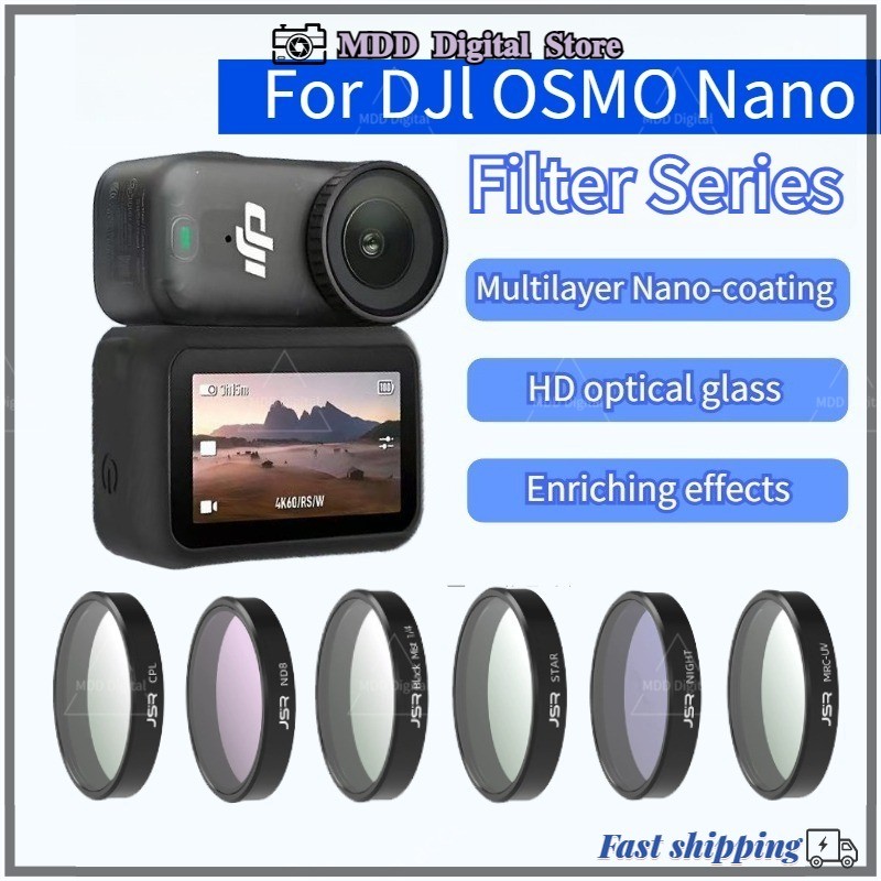 ตัวกรอง JSR สําหรับ DJI Osmo Nano UV CPL ND8 ND16 ND32 ND64 Star ตัวกรองอุปกรณ์เสริมสําหรับกล้อง