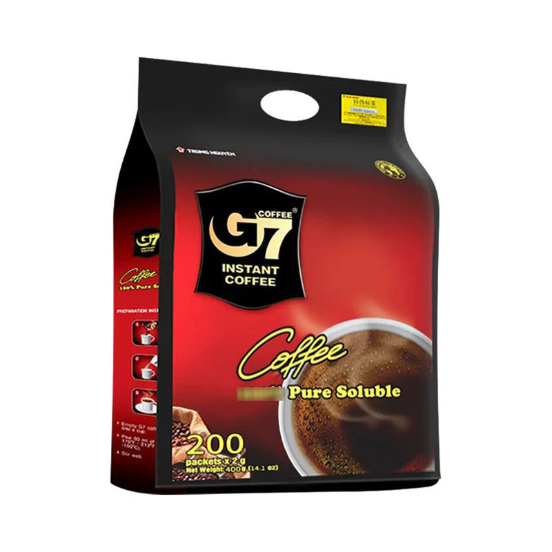 เวียดนามนําเข้า G7coffee American Extract Black Coffee Powder 400g Solid Drink Work Overtime Drinkin