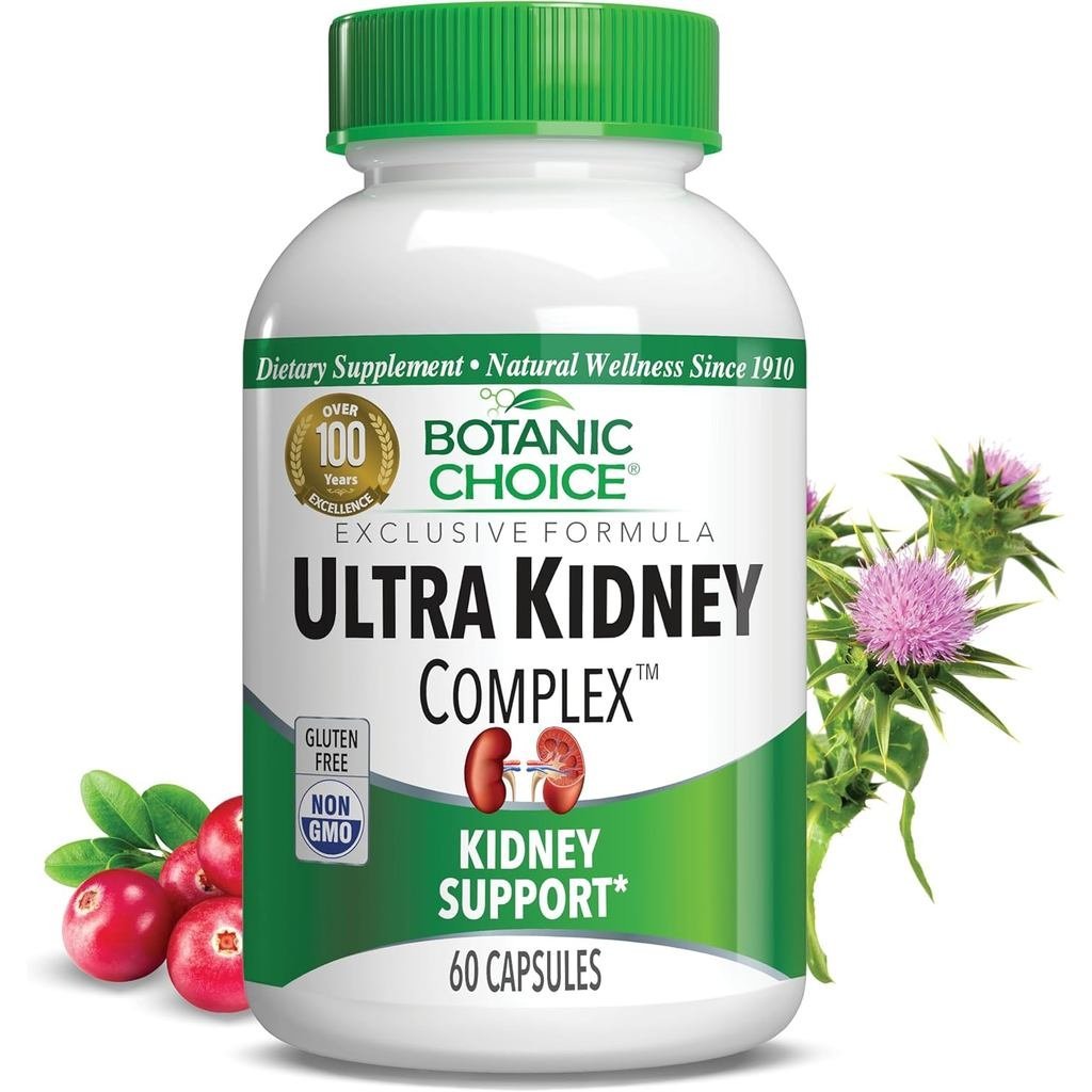 Botanic Choice Ultra Kidney Complex - Optimal Kidney Support with Milk Thistle, Green Tea & More- 60