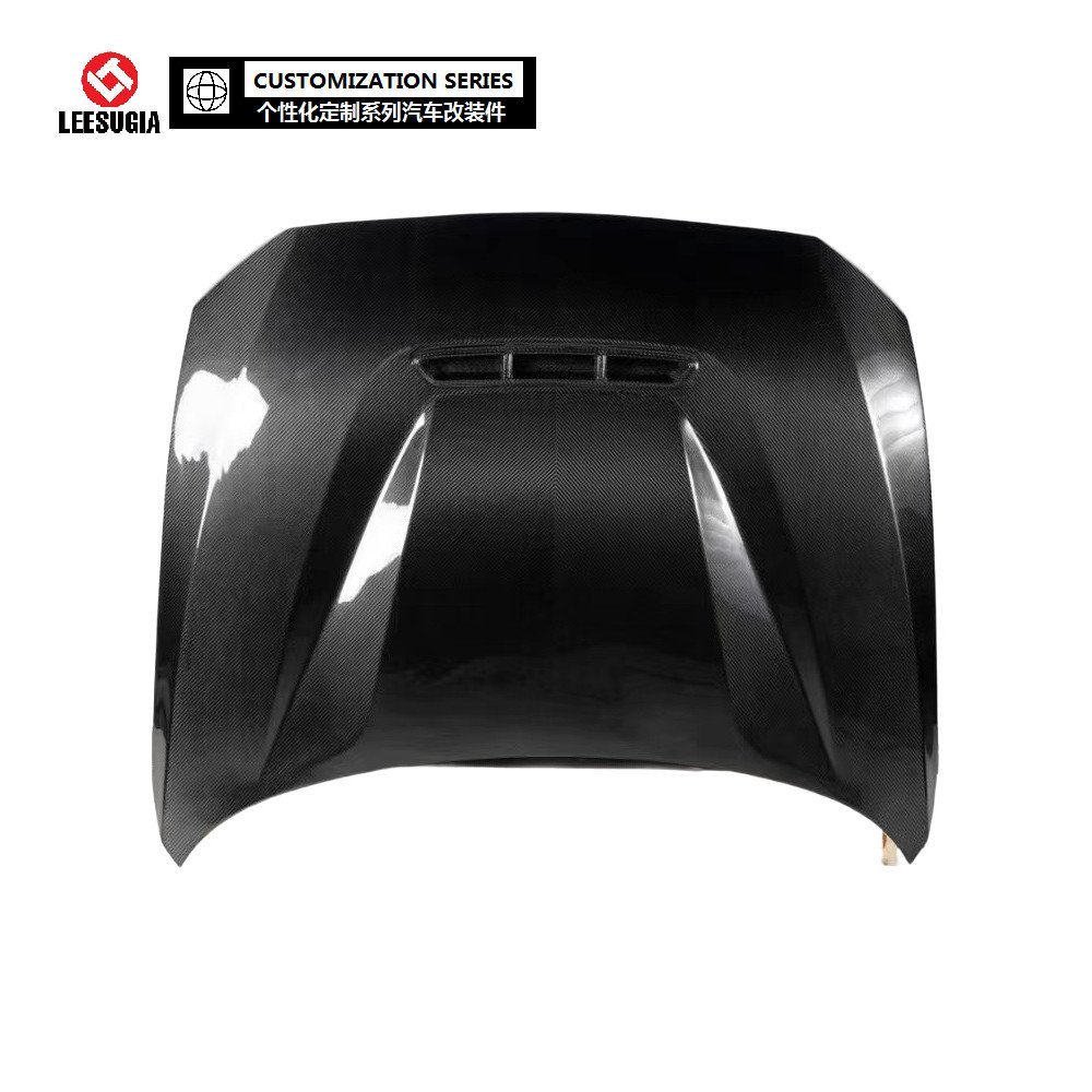 ฝาครอบเครื่องยนต์คาร์บอนไฟเบอร์แห้งเหมาะสําหรับ BMW M2 F87 อัพเกรดดัดแปลง CS Type