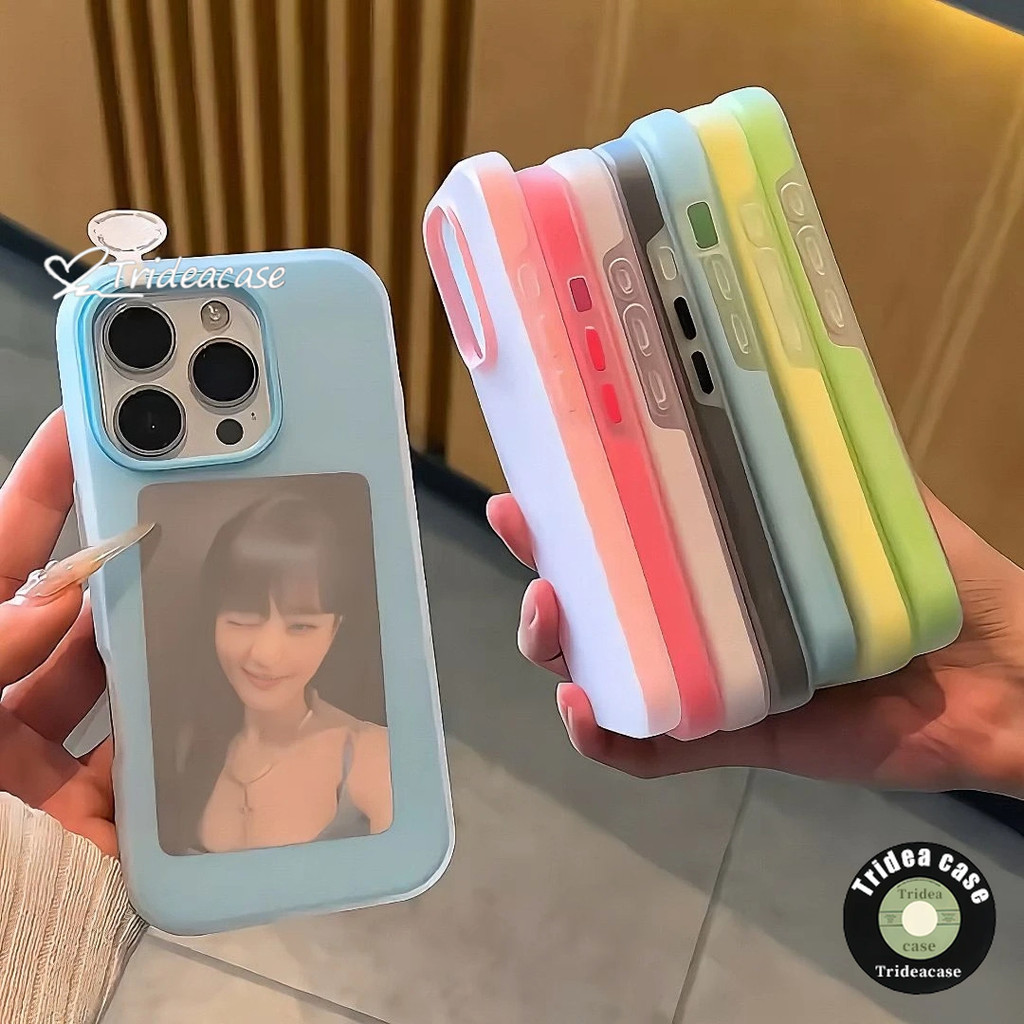 Oppo A58 A3X A18 A5i A60 A38 A15 A7 A54 A17 A57 A12 A76 กรณีแฟชั่นที่มีสีสันใหม่ 2 ใน 1 ปกอ่อน