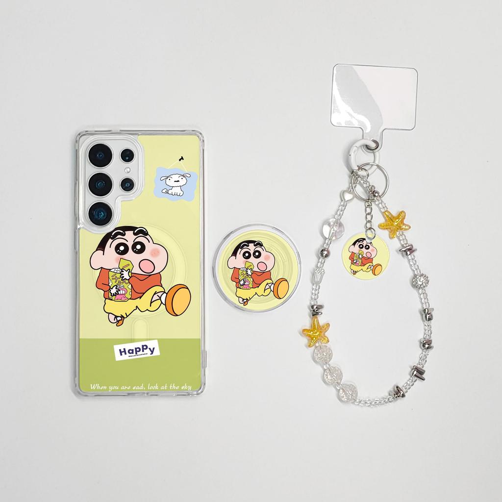 สําหรับSamsung S25 FE S25 UltraกรณีS24 Ultra S24 FEน่ารักการ์ตูนS24 S23 Plusฝาครอบแม่เหล็กS22 Ultra 