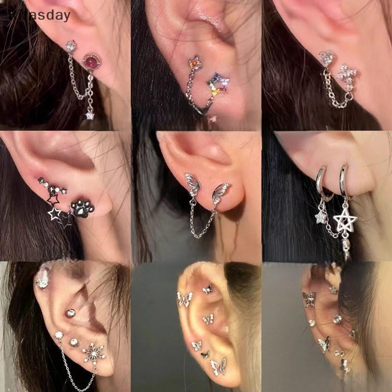 Ritasday 1PC/1 ชุดน่ารัก Puppy Paw Zircon หูกระดูกเล็บ Studs ใหม่แฟชั่นหรูหราสไตล์เครื่องประดับหูสําหรับผู้หญิง Y2K ต่างหูของขวัญใหม่ - รูปที่ 5
