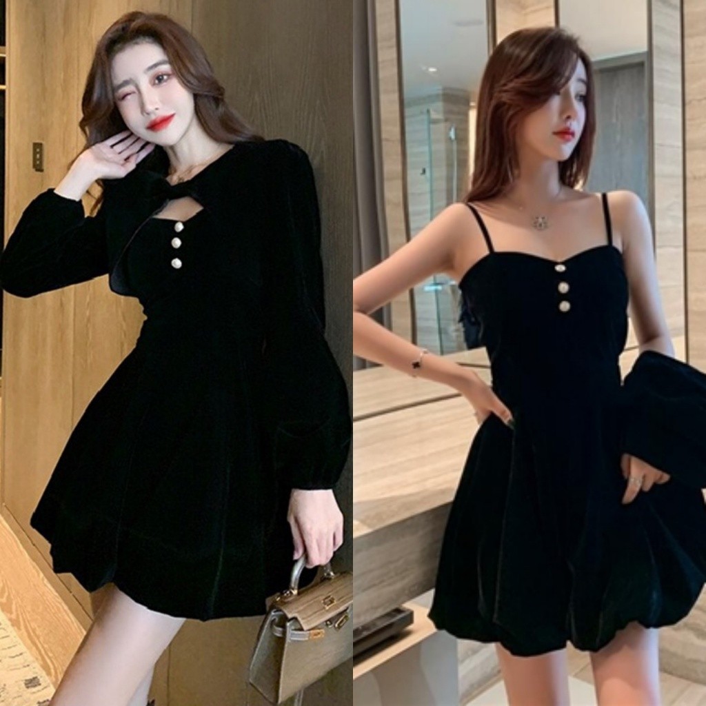 sexy bodycon mini dress korean black fitted long sleeve for women cocktail dress formal elegant