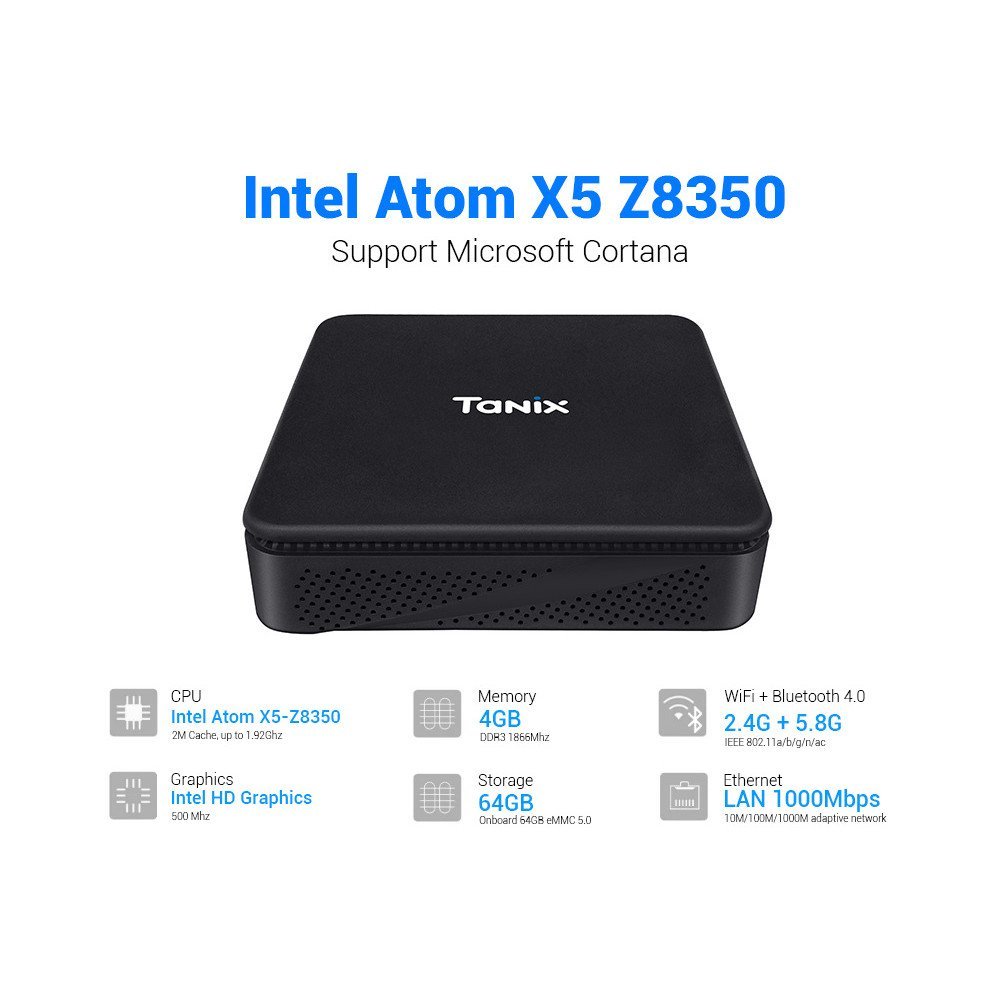 TX85 X5 Z8350 4G64G มินิคอมพิวเตอร์โฮสต์มินิพีซี