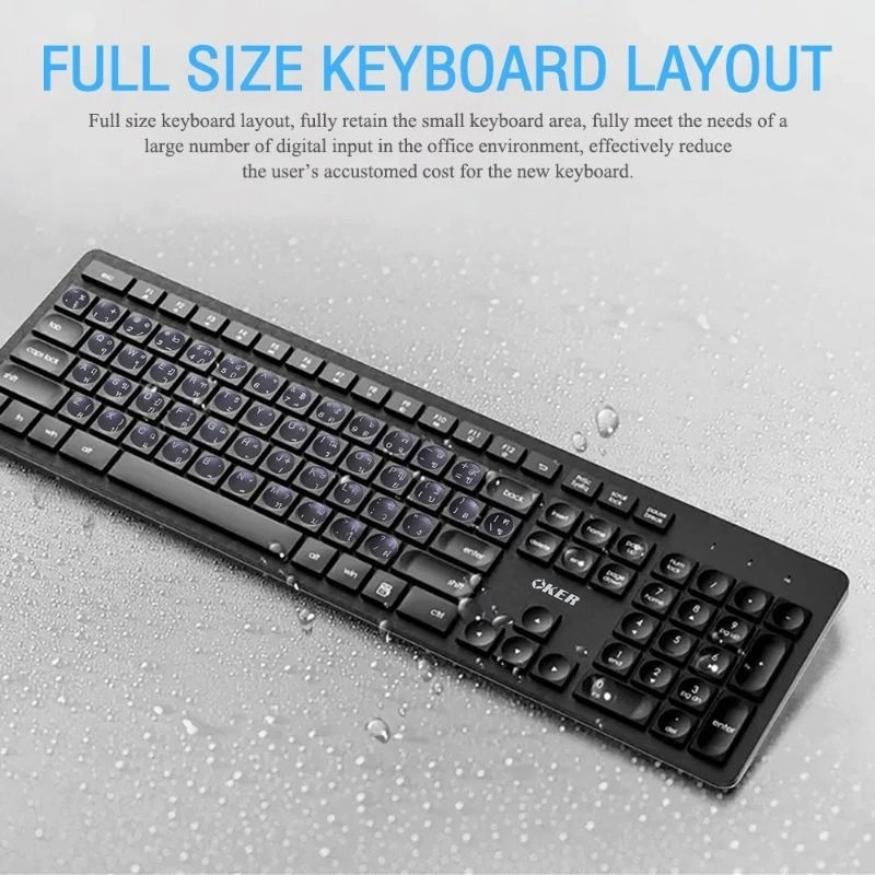 🔥WIRELESS DESKTOP keyboard +mouse Combo ชุด คีย์บอร์ด+เมาส์ไร้สาย K-788