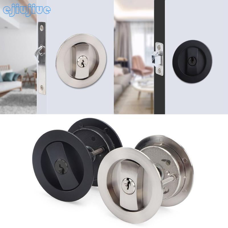Cc Round Pocket Door Lock Privacy Bed Bath Latches Flush ก้านล็อคขนาดใหญ่