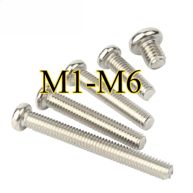 น็อต สกรู หัวร่ม หัวกระทะ แฉก T+/ชุบนิกเกิลTruss Head Phillip Machine Screw M1/M1.2/M1.4/M1.6/M2/M2.