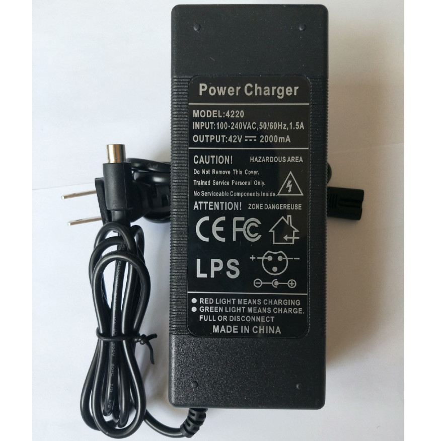 Qingmi Xiaomi Mijia 1SPor2m365 สกู๊ตเตอร์ไฟฟ้า DC42V1.7 A2A สายชาร์จเบอร์ 9 EGTF