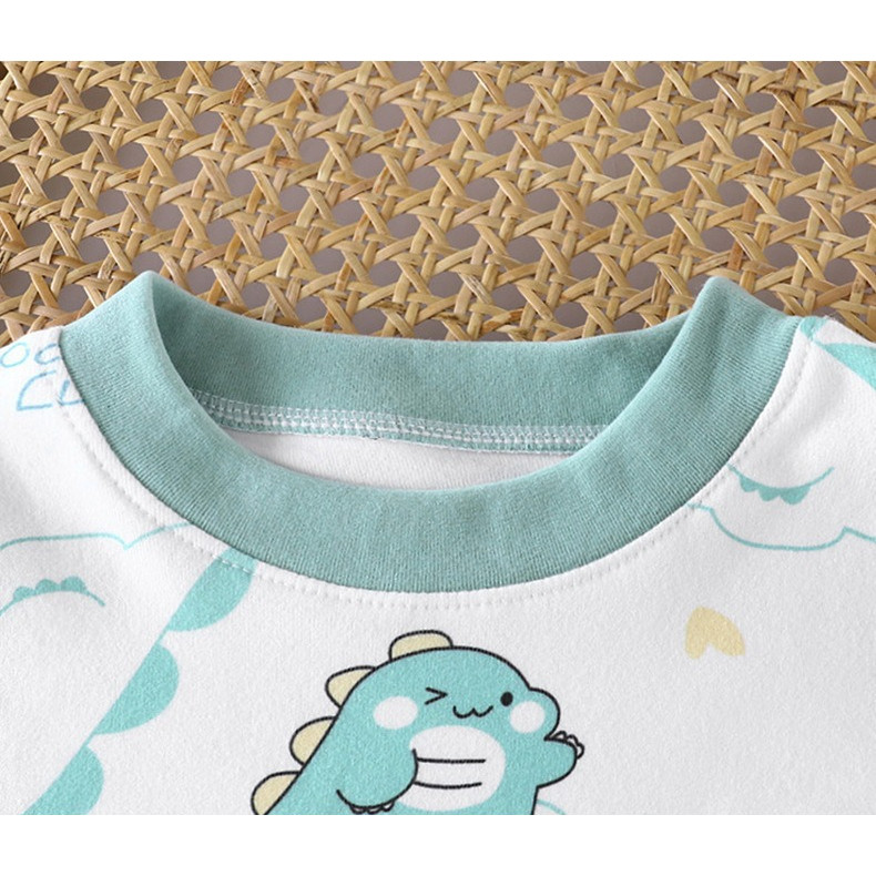 【YAOEENH】สูทฤดูใบไม้ร่วงฤดูหนาว 80-140cm สำหรับเด็ก ลายการ์ตูนและขนแกะแบบเยอรมัน ใส่สบายในบ้าน - รูปที่ 6