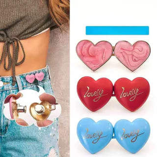💕MKL 💕ตะขอปรับเอวกางเกง รูปหัวใจ แบบหมุดไม่ต้องเย็บ สีสันสดใส #Y48