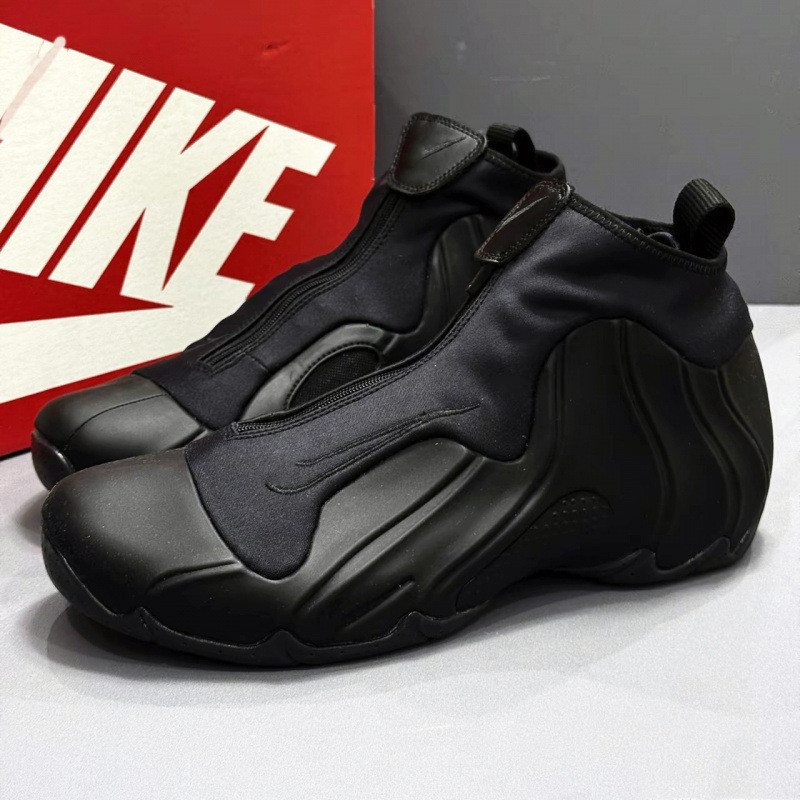 Air Flightposite Holographic One Zipper Real Combat Basketball Shoes Men Cushioning Wear-Resistant S