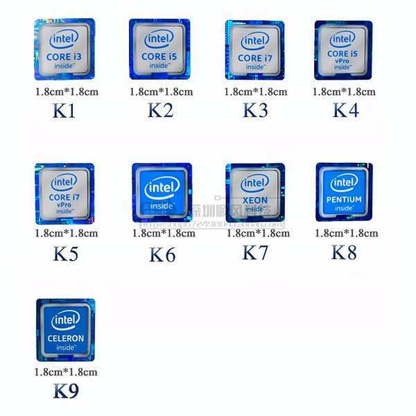 ใหม่ Original 6th Generation CORE CPU Label สติกเกอร์โน้ตบุ๊คเดสก์ท็อปโทรศัพท์ i3 i5 i7 สติกเกอร์ Co