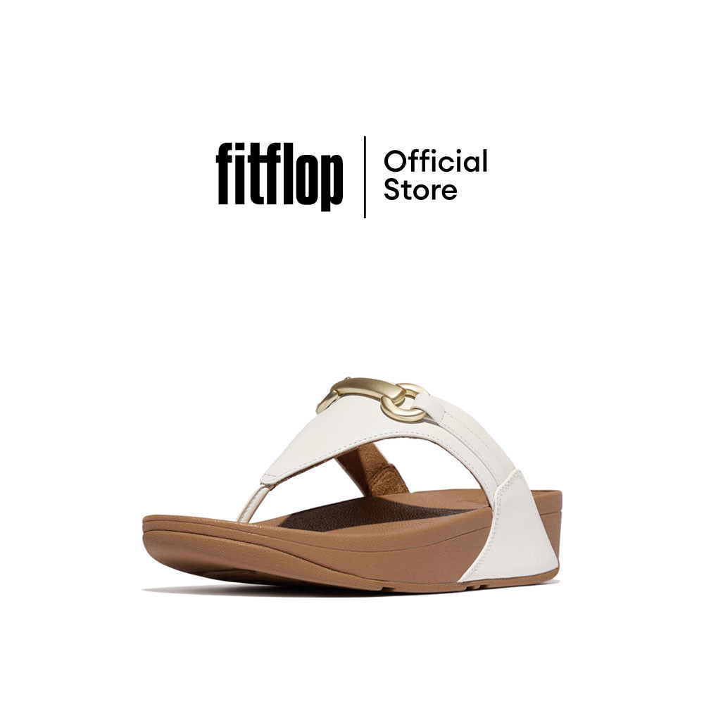 FITFLOP LULU CHUNKY-SNAFFLE LEATHER รองเท้าแตะแบบหูหนีบผู้หญิง รุ่น HY7-194 สี WHITE