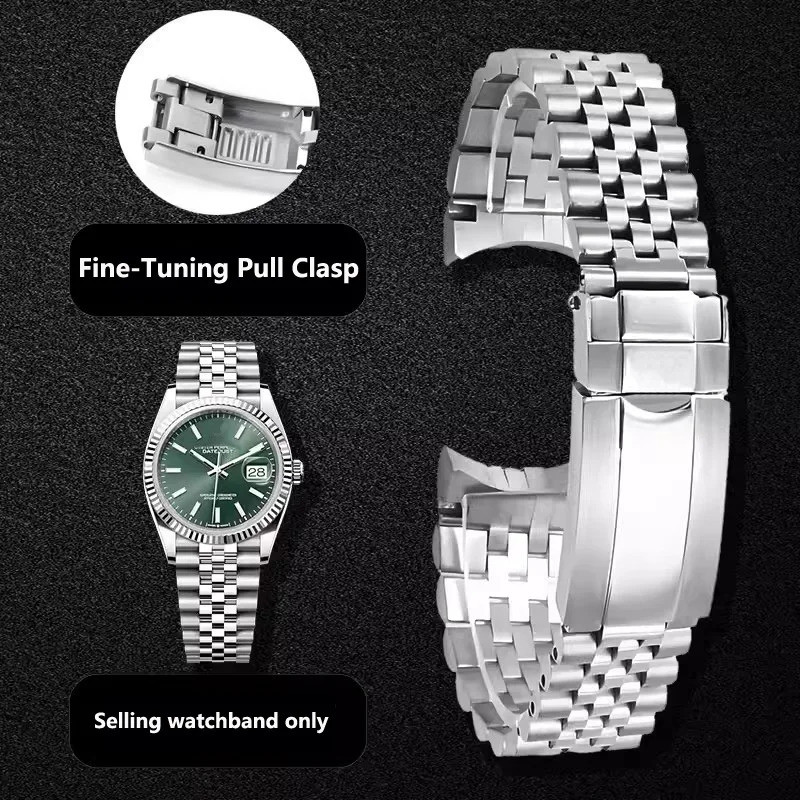 Original-904L Jubilee สําหรับ Rolex Sub GMT Yacht Daytona 20 มม.21 มม.สายคล้องคอหรูหรานาฬิกา Mod อะไ