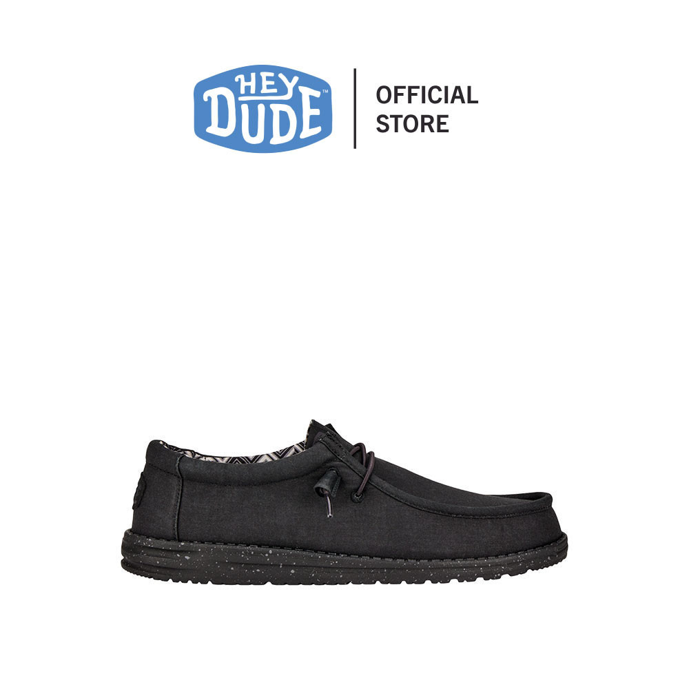 HEYDUDE รองเท้าลำลองผู้ชาย WALLY STRETCH CANVAS รุ่น 40700-060 - BLACK/BLACK