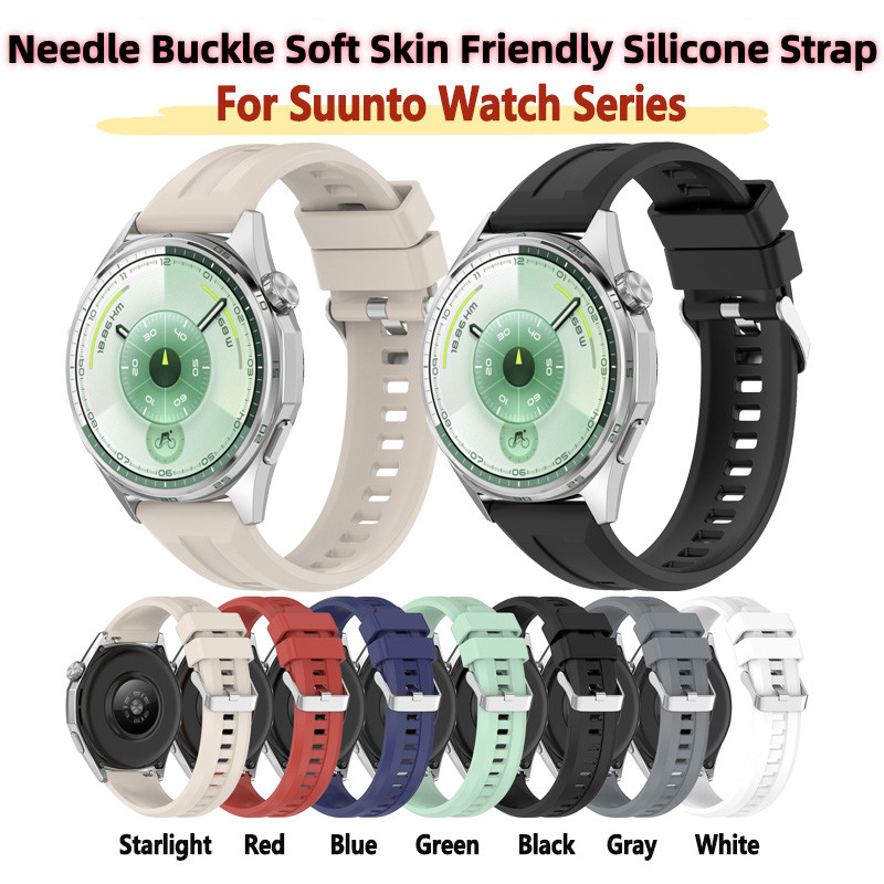 เข็มหัวเข็มขัดซิลิโคนสําหรับ Suunto Ocean Race S 9 5 Peak Pro แนวตั้ง Smartwatch Ultra Soft กันน้ําผ