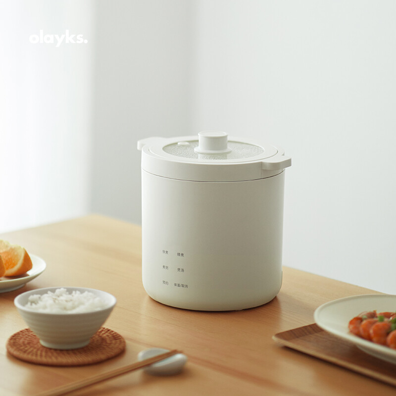 Olayks olayks หม้อหุงข้าวขนาดเล็กสมาร์ทในครัวเรือนมัลติฟังก์ชั่หม้อหุงข้าวขนาดเล็ก 1.2L ความจุ One ค