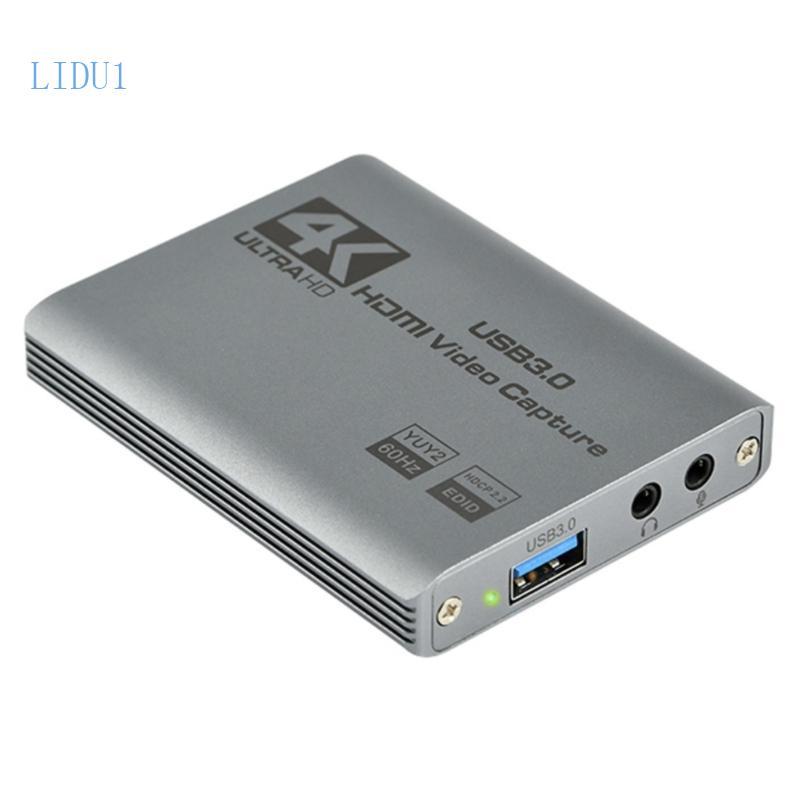 LIDU1 HDTV to USB Video Capture Card HDTV to USB 3 0 Capture Card สําหรับสตรีมมิ่ง