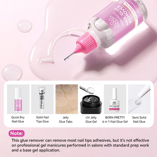 【Local】BORN PRETTY กาวเจลเล็บกาว Remover ชุดเล็บปลอมเคล็ดลับเครื่องมือ Easy To Soften Remover เล็บเคล็ดลับเครื่องมือ