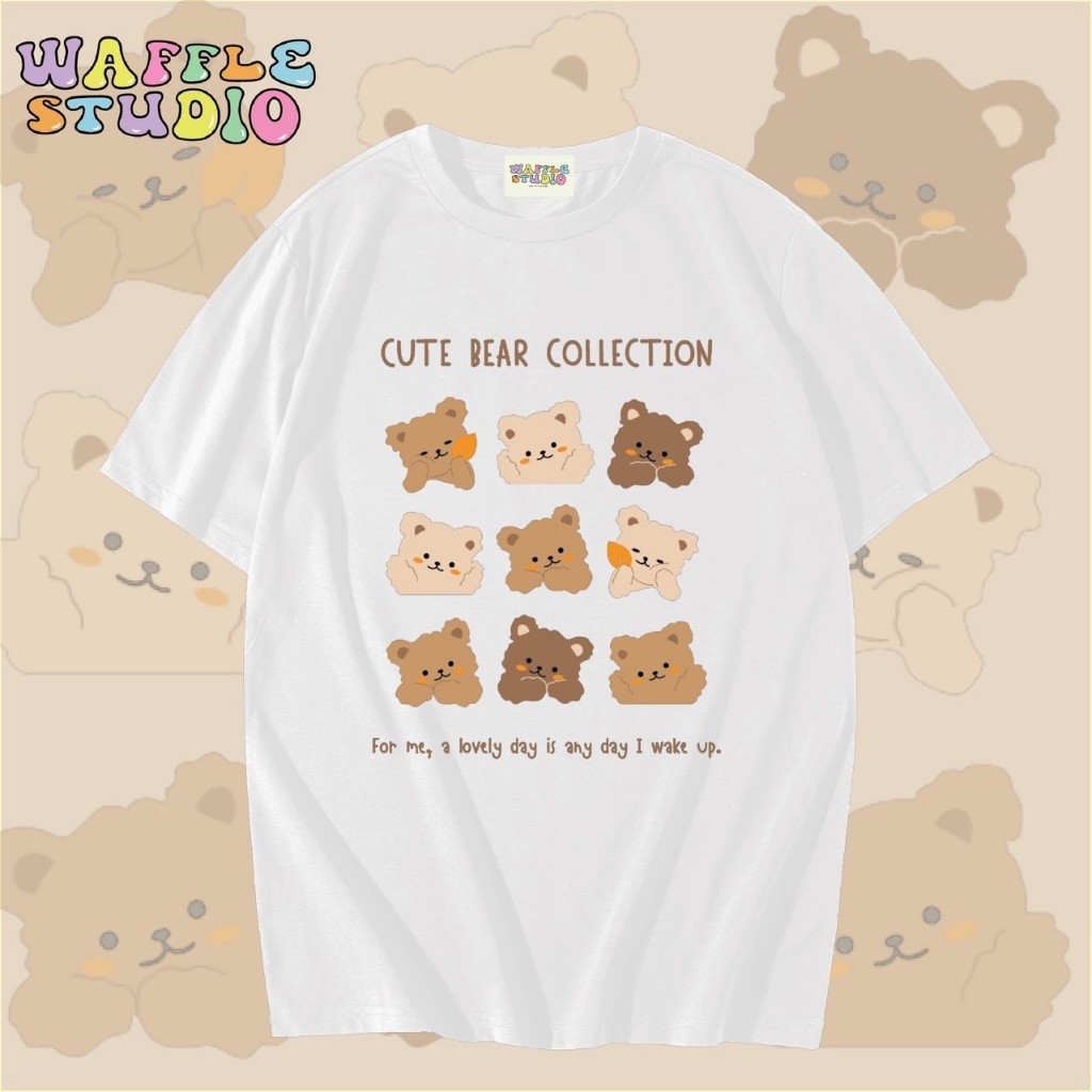 [ส่งฟรี 🔥 ] WS0301 เสื้อยืดโอเวอร์ไซส์ เสื้อยืดเกาหลี ผ้าคอตตอน เสื้อยืด WAFFLE STUDIOS-5XL