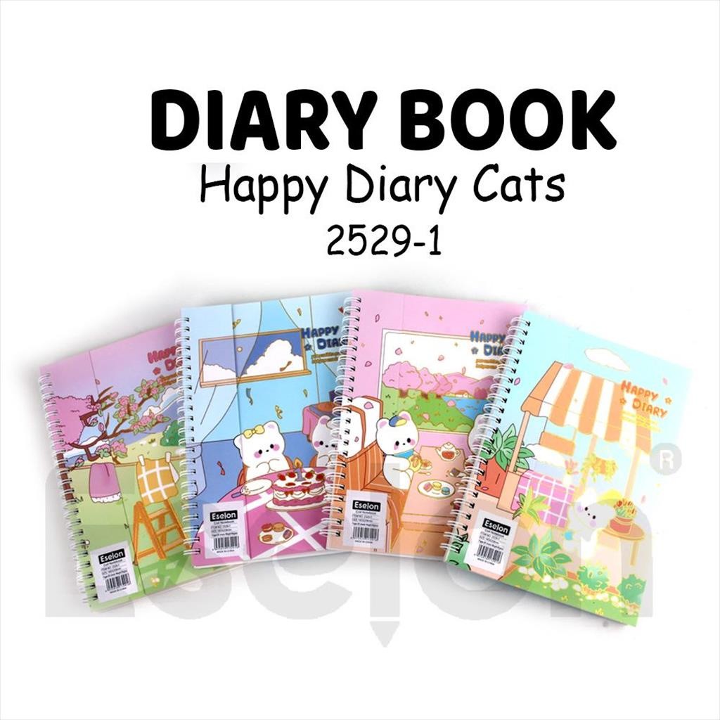 Diary Spiral A5 HAPPY CAT 2529-1 / Diary Spiral 80 แผ่น