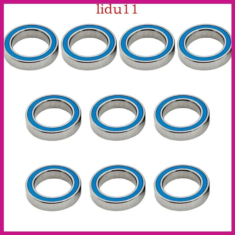 LID 6701-2RS แบริ่ง 10PCS 12x18x4 มม.ABEC-3 รถยนต์ไฟฟ้ารถบรรทุก 688-RS แบริ่ง 6201-2RS สีฟ้าปิดผนึกย