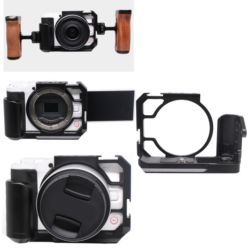 QUU Camera Full Cage สําหรับ R50V Aluminium Camera Rig Quick Release Plate Camera
