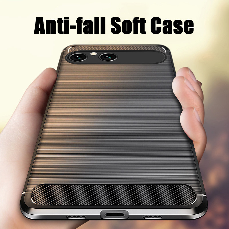 เคสโทรศัพท์ Sony Xperia 10 VII 5 VII 1 VII Brushed Texture Kevlar คาร์บอนไฟเบอร์กระจายความร้อน Softc