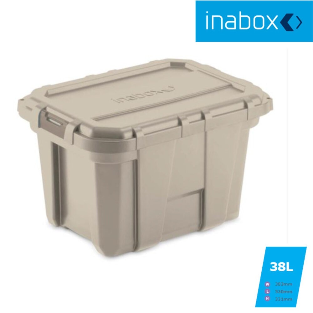 INABOX กล่องเก็บของ Heavy Armour N80209BG-38L ขนาด 38.3x33.1x53 cm. สีเบจ ร้านอยู่ในไทย