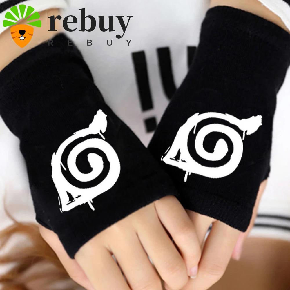 ถุงมือครึ่งนิ้ว Sasuke Anime Cosplay