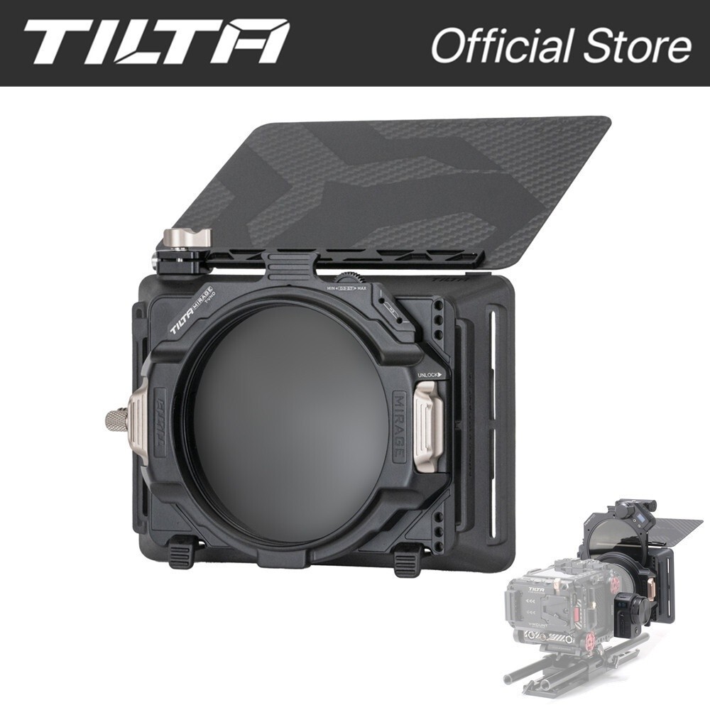TILTA Mirage Matte Box VND Kit | includes 95mm Variable ND Filter | 4" x 5.6" and New 95mm Circular 
