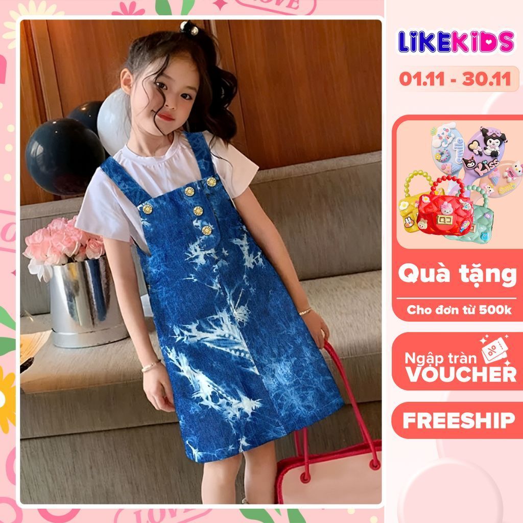 ชุด BIB น่ารักสําหรับเด็กผู้หญิงลาย DENIM MH23 D41 - LikeKids