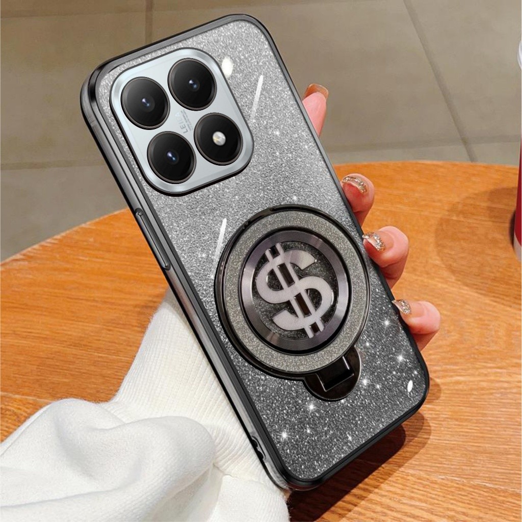 HP Xiaomi 15T / 15T Pro 5G Glitter Dollar Ring Stand เคสโทรศัพท์ชาร์จไร้สาย