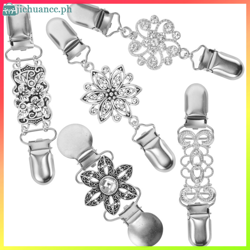 ผ้าพันคอสําหรับผู้หญิงผ้าพันคอย้อนยุคคาร์ดิแกนปกคลิปเสื้อผ้าคลิปจัดแต่งทรงผมเสื้อกันหนาวชุดเข็มกลัด 