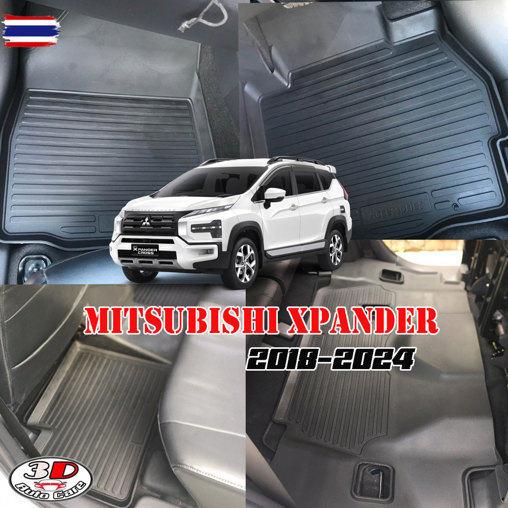 ตรงรุ่น Mitsubishi Xpander GT / Xpander Cross 2018-2025 ผ้ายางปูพื้น ยกขอ Hev แถว1-2ใส่ไม่ได้ พรมยาง