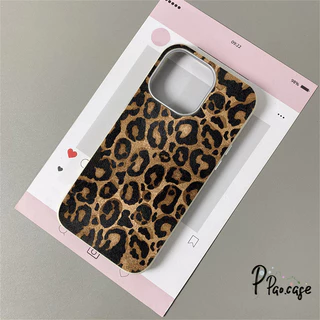 เคสไอโฟน17สำหรับiPhone 11 17 air 15 13 16 12 Pro Max 15 7 8 Plus XR X XS SE 2 3เคสโทรศัพท์หนังลายเสือดาวสุดเท่สำหรับสาวๆ