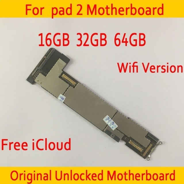 สําหรับ Pad 2 / 1Pad2 ( A1396, A1397 ) เมนบอร์ดเมนบอร์ดรุ่น WiFi พร้อมชิปเต็ม @ iCloud ฟรีไม่มี ID