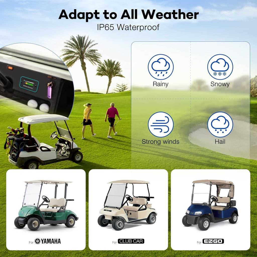 12V 24V 36V 48V 60V 72V LED Battery Monitor Meter Battery Fuel Gauge Indicator ELMCONFIG BM210 Lead-