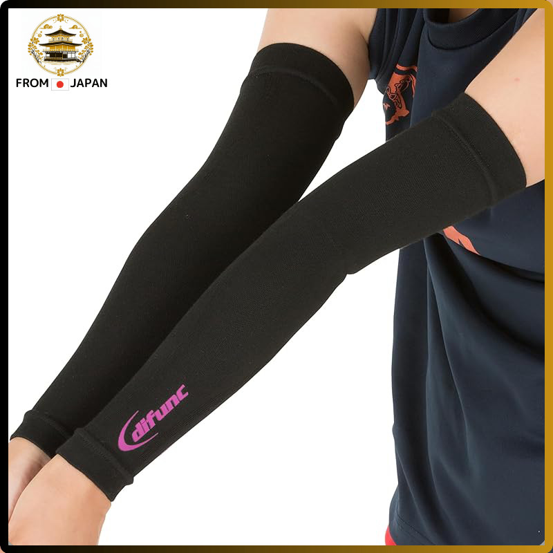 D&M Arm Sleeves - Black and Purple, Size S, Includes 1 Pair, Friction Resistant, Graduated Compressi