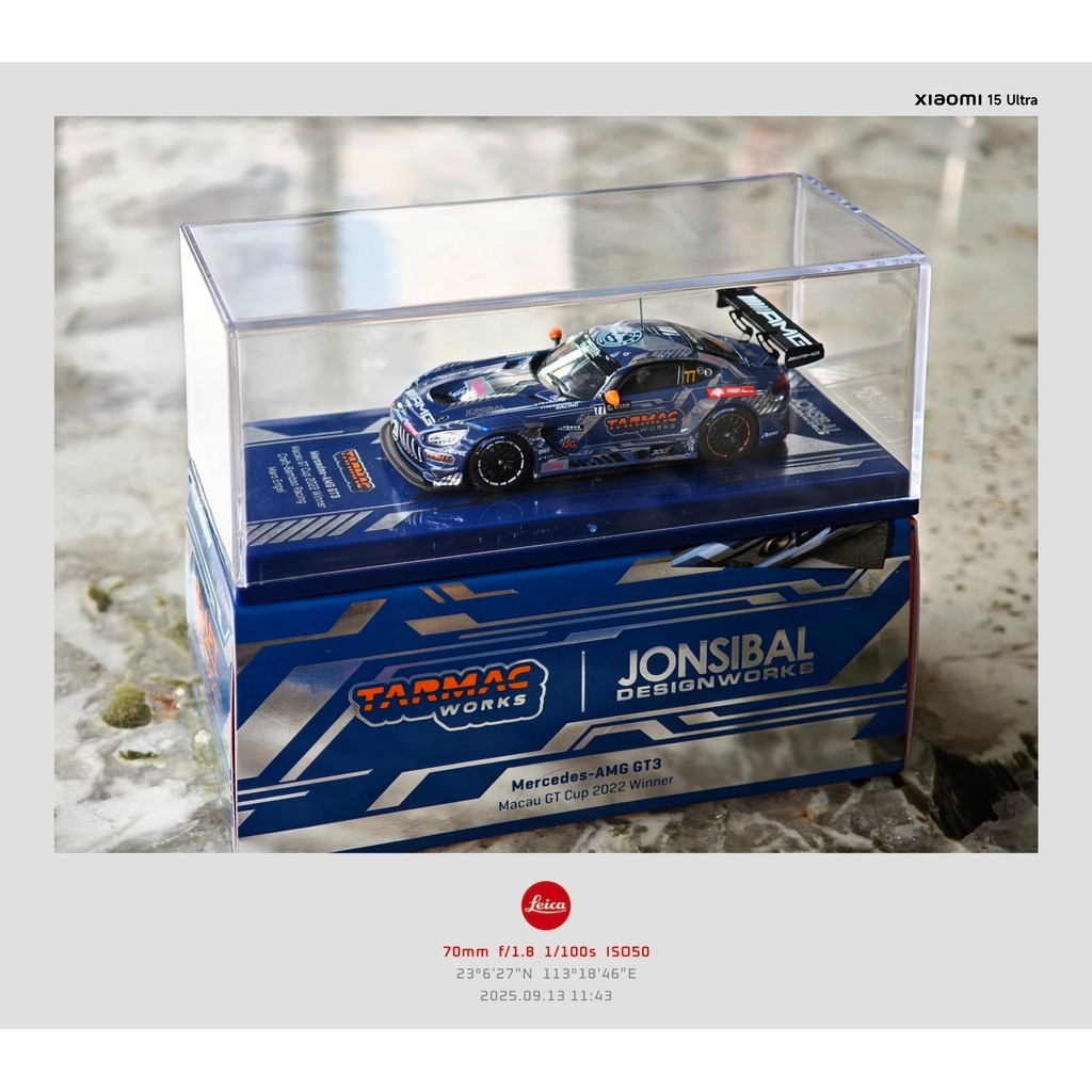TW 1/64 Mercedes-Benz AMG GT3 Macau 2022 Championship Car 1/64 Tarmac Works Mercedes AMG GT3 Macau G