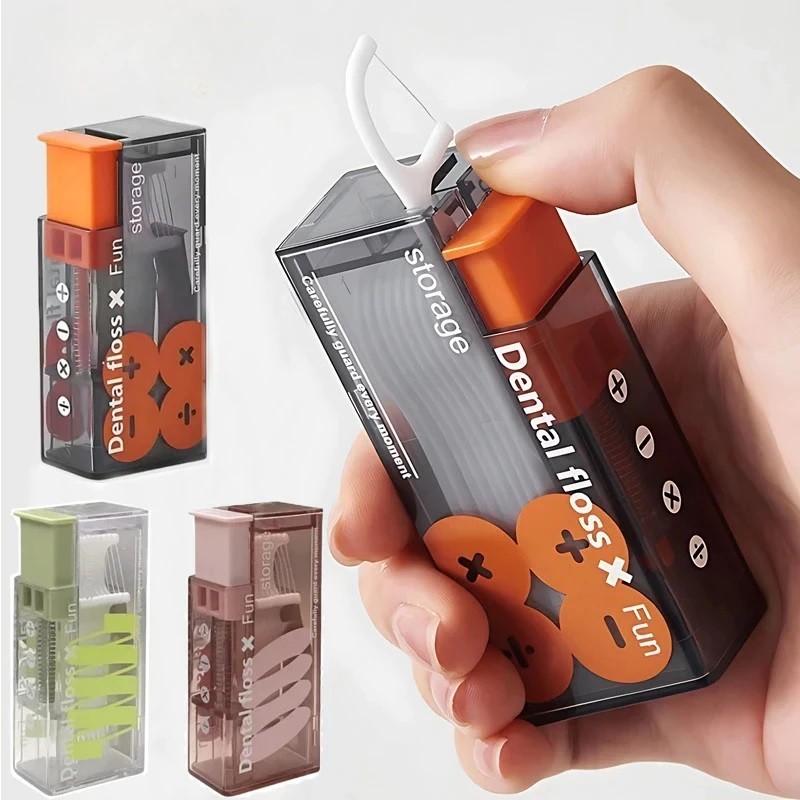 กล่องเก็บไหมขัดฟันอัตโนมัติ แบบพกพา พร้อมไหมขัดฟัน 10ชิ้น อัตโนมัติ ป๊อปอัพ  ยปลอดภัยและถูกสุขลักษณะ - รูปที่ 6