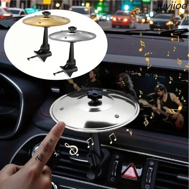 1PC Car Cymbal, Car Cymbal Air Vent, Cars Symbol Drum, Easy Clip-On Mini Cymbals สําหรับคนรักดนตรี, 