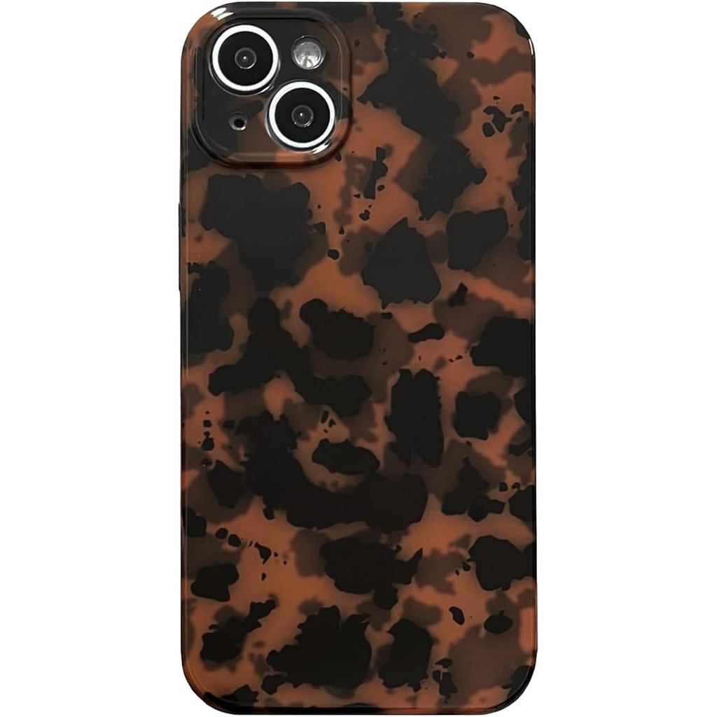 Tortoise Shell Phone Case Compatible for 14 Retro Leopard Cheetah Print Chic Animal Pattern Flexible