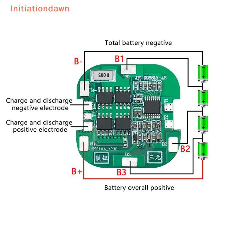 [Initiationdawn] 4 Series 14.8V บอร์ดป้องกัน 18650 16.8V Overcharge Over Discharge ป้องกันการลัดวงจร