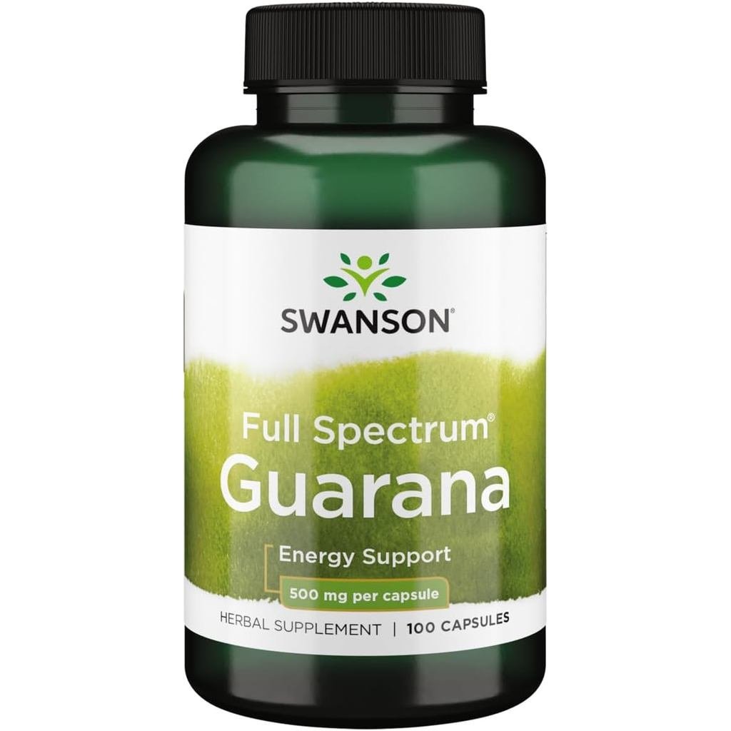 Swanson Guarana 500 Milligrams 100 แคปซูล
