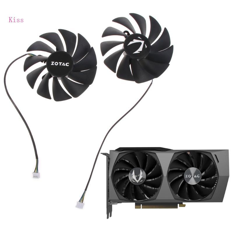 Kiss 89 มม.GA92S2U 4Pin 12V VGA พัดลมกราฟิกการ์ดพัดลมระบายความร้อนสําหรับ ZOTAC RTX 3060 Ti
