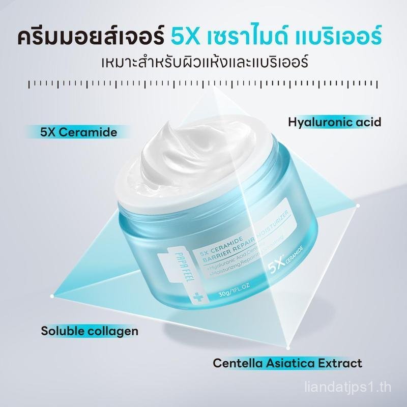 【PP EXCLUSIVE】PAPA FEEL [FDA] 5X CERAMIDE ครีม Moisturizer 30g + 577 ซีรั่ม Serum 30ml